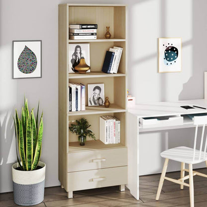 vidaXL Cabinet Bookshelf Entryway Cabinet with Storage HAMAR Solid Wood Pine - Loft&Timber