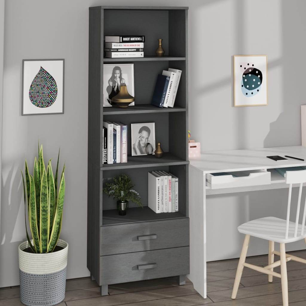 vidaXL Cabinet Bookshelf Entryway Cabinet with Storage HAMAR Solid Wood Pine - Loft&Timber