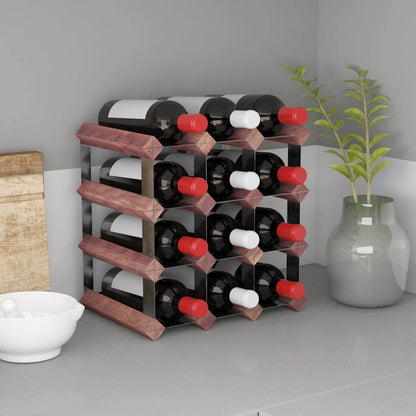 vidaXL Countertop Wine Rack Bottle Holder Wine Storage Organizer Solid Wood - Loft&Timber