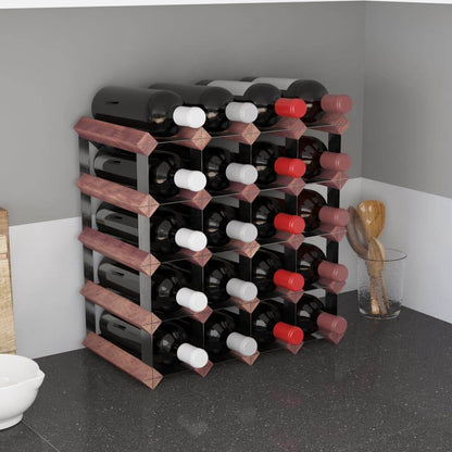 vidaXL Countertop Wine Rack Bottle Holder Wine Storage Organizer Solid Wood - Loft&Timber