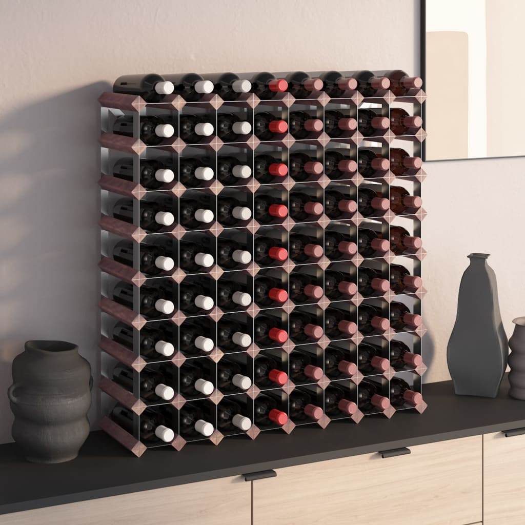 vidaXL Countertop Wine Rack Bottle Holder Wine Storage Organizer Solid Wood - Loft&Timber