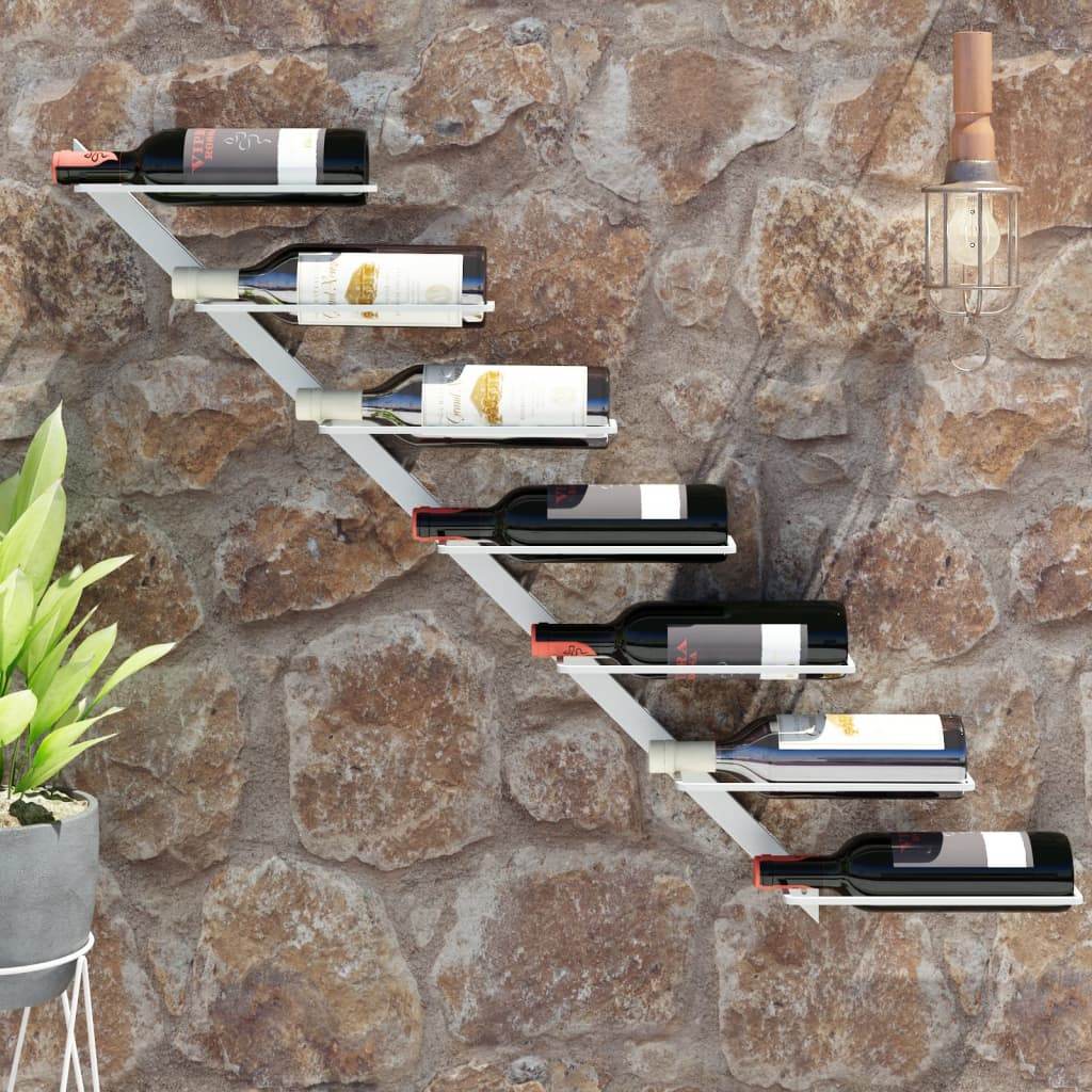 vidaXL Wall Wine Rack Bottle Holder Pantry Wall Mounted Wine Storage Organizer - Loft&Timber
