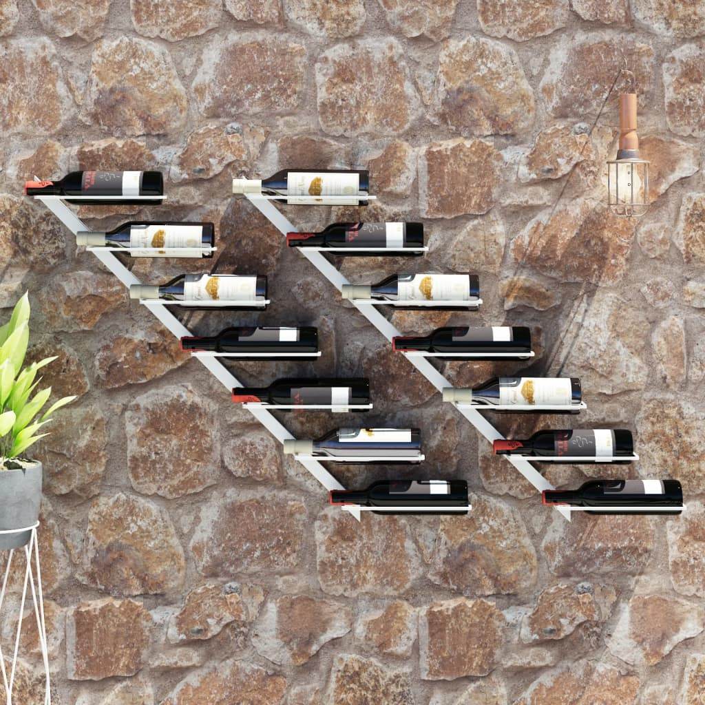vidaXL Wall Wine Rack Bottle Holder Pantry Wall Mounted Wine Storage Organizer - Loft&Timber