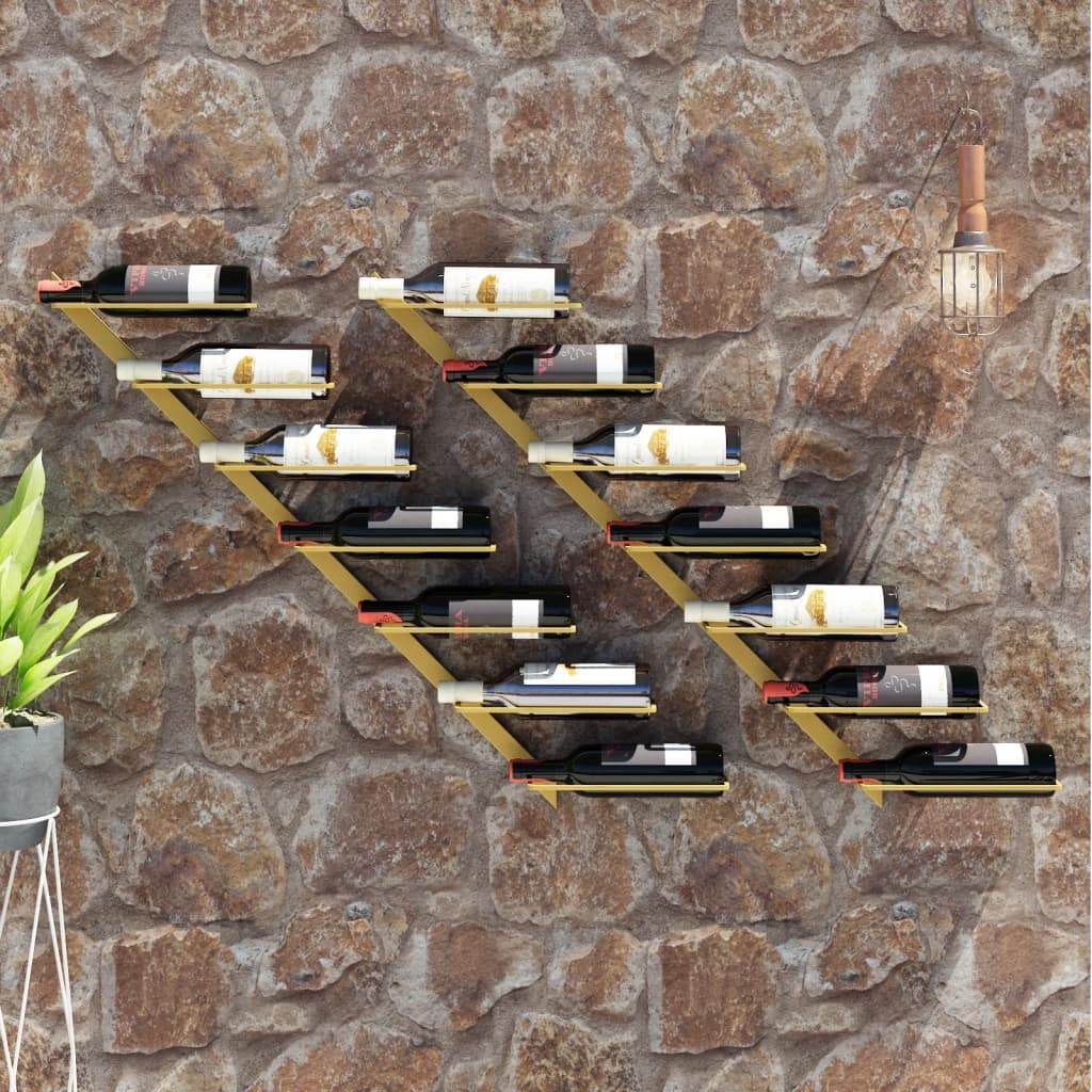 vidaXL Wall Wine Rack Bottle Holder Pantry Wall Mounted Wine Storage Organizer - Loft&Timber