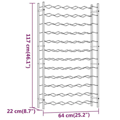vidaXL Wine Rack Bottle Holder Wine Storage Organizer for Pantry Kitchen Metal - Loft&Timber