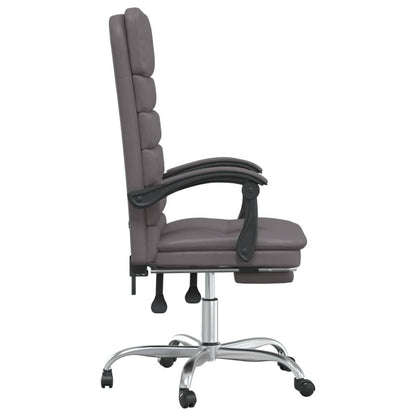 vidaXL Chair Reclining Desk Chair with Wheels for Living Room Faux Leather - Loft&Timber