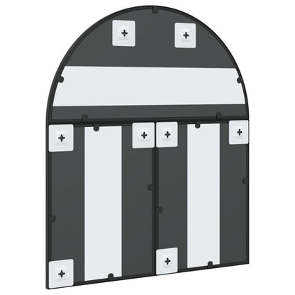 vidaXL Wall Mirror Decorative Wall Mounted Mirror for Bathroom Black Arch Iron - Loft&Timber