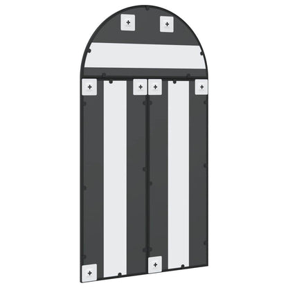 vidaXL Wall Mirror Decorative Wall Mounted Mirror for Bathroom Black Arch Iron - Loft&Timber