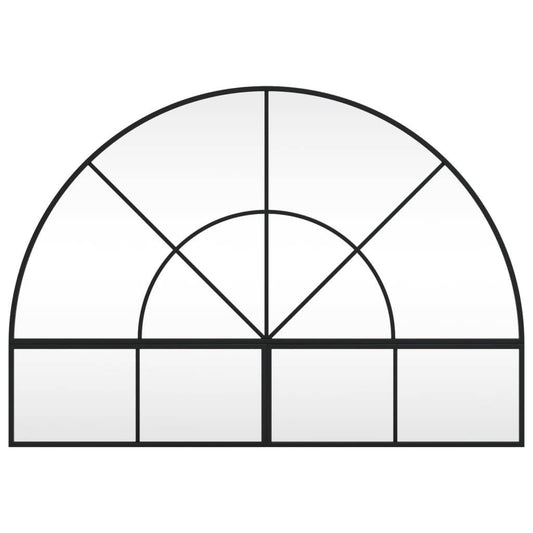 vidaXL Wall Mirror Decorative Wall Mounted Mirror for Bathroom Black Arch Iron - Loft&Timber