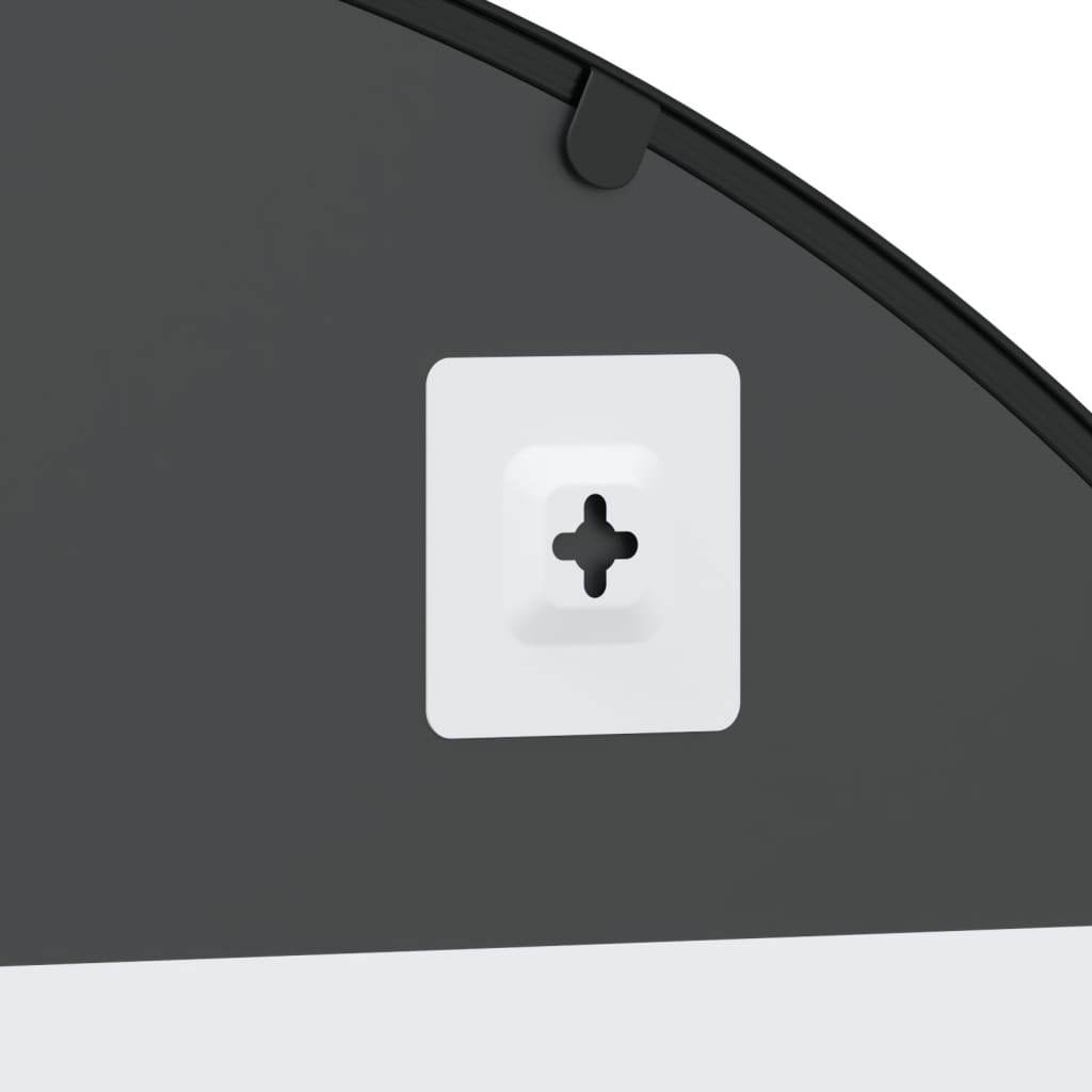 vidaXL Wall Mirror Decorative Wall Mounted Mirror for Bathroom Black Arch Iron - Loft&Timber