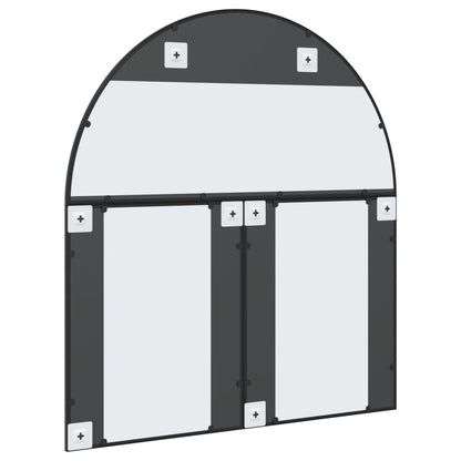vidaXL Wall Mirror Decorative Wall Mounted Mirror for Bathroom Black Arch Iron-3