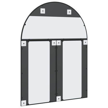 vidaXL Wall Mirror Decorative Wall Mounted Mirror for Bathroom Black Arch Iron - Loft&Timber