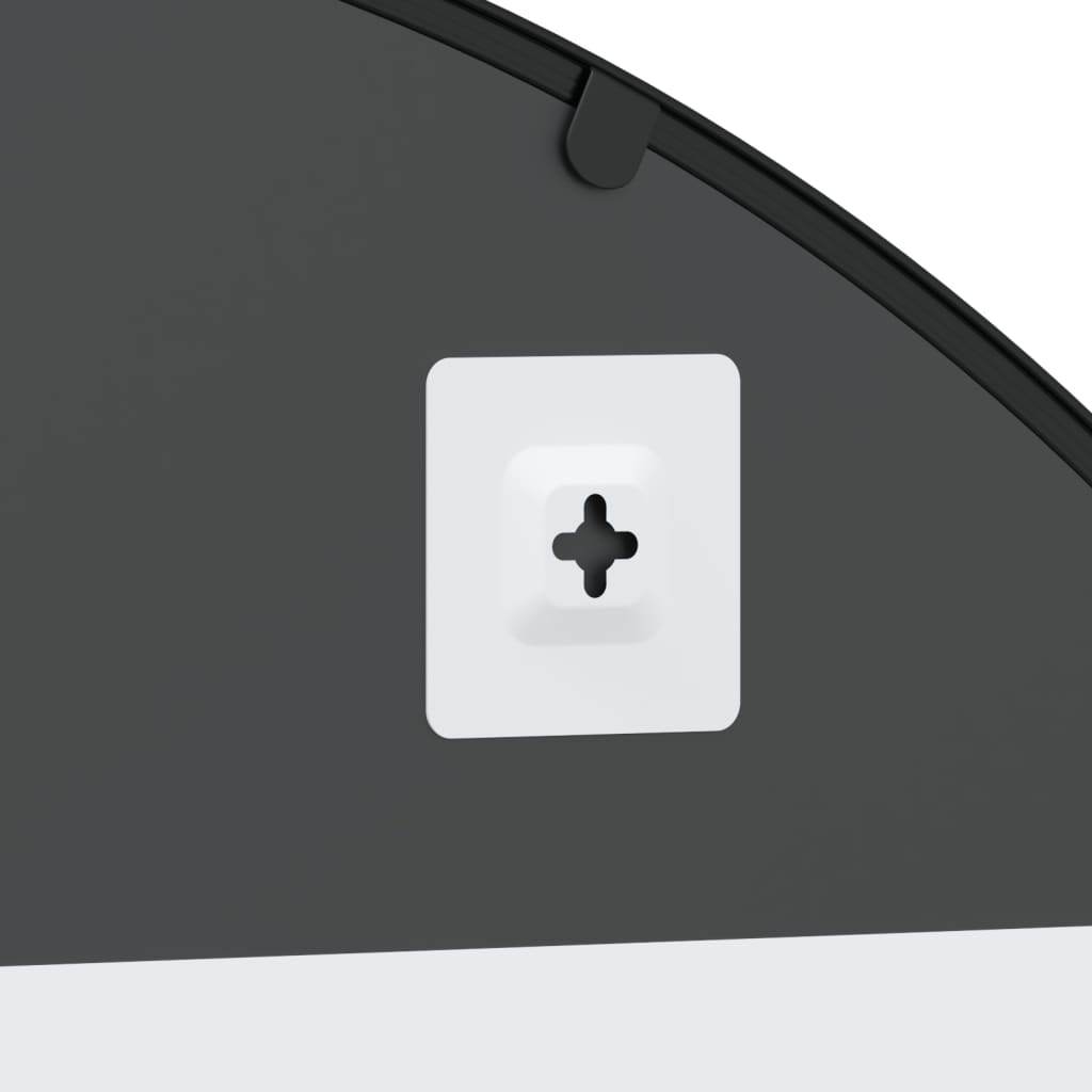 vidaXL Wall Mirror Decorative Wall Mounted Mirror for Bathroom Black Arch Iron - Loft&Timber