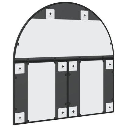 vidaXL Wall Mirror Decorative Wall Mounted Mirror for Bathroom Black Arch Iron - Loft&Timber