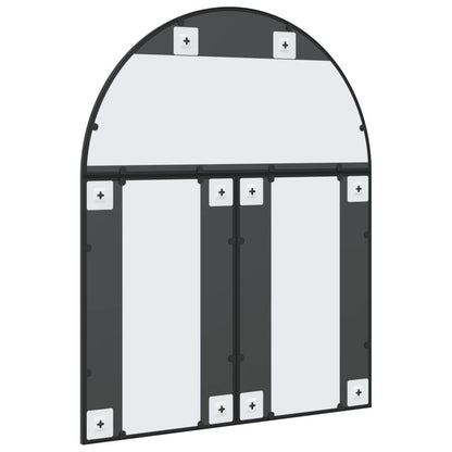 vidaXL Wall Mirror Decorative Wall Mounted Mirror for Bathroom Black Arch Iron - Loft&Timber