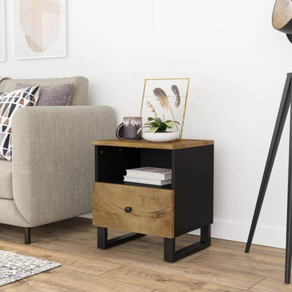 vidaXL Cabinet Storage Accent Nightstand End Table for Bedroom Solid Wood - Loft&Timber