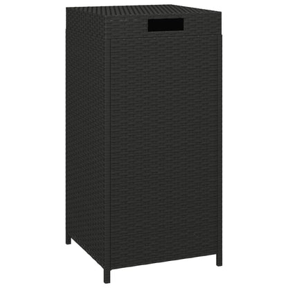 vidaXL Trash Bin Outdoor Rubbish Garbage Can with a Removable Lid Poly Rattan - Loft&Timber