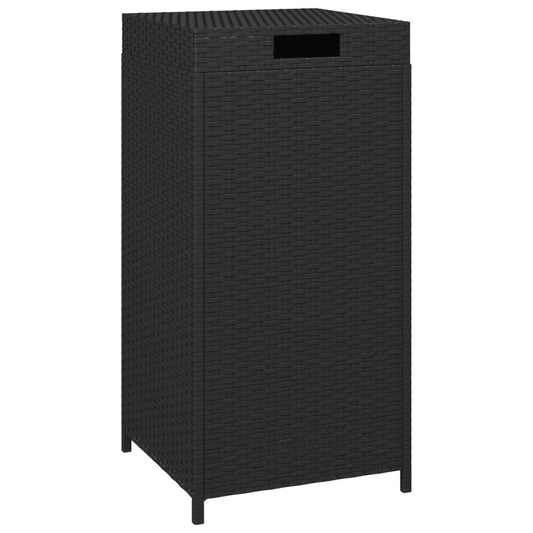 vidaXL Trash Bin Outdoor Rubbish Garbage Can with a Removable Lid Poly Rattan - Loft&Timber