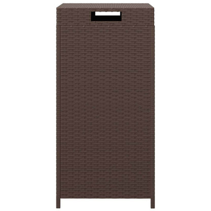 vidaXL Trash Bin Outdoor Rubbish Garbage Can with a Removable Lid Poly Rattan - Loft&Timber
