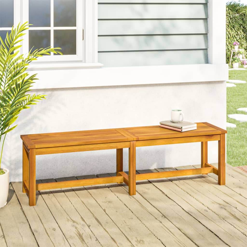 vidaXL Garden Bench Wooden Patio Park Bench Outdoor Seating Solid Wood Acacia - Loft&Timber