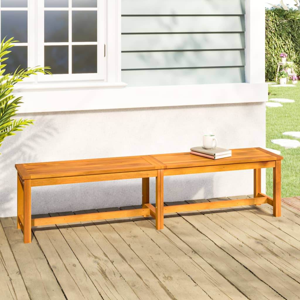 vidaXL Garden Bench Wooden Patio Park Bench Outdoor Seating Solid Wood Acacia - Loft&Timber