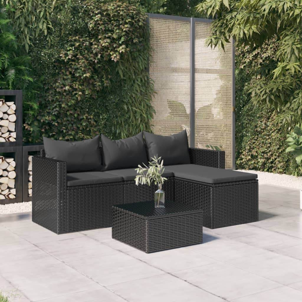 Vida XL Patio Furniture Set Patio Lounge Set Outdoor Furniture Poly Rattan - Loft&Timber