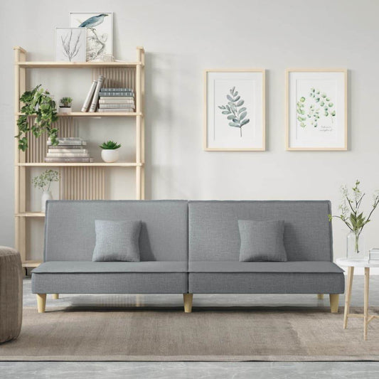 vidaXL Sofa Bed Modern Loveseat Sleeper Sofa Guest Bed with Pillows Fabric - Loft&Timber