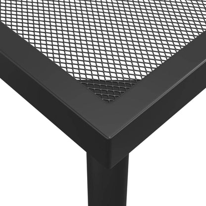 vidaXL Patio Table Outdoor Bistro Table with Metal Frame Anthracite Steel Mesh - Loft&Timber