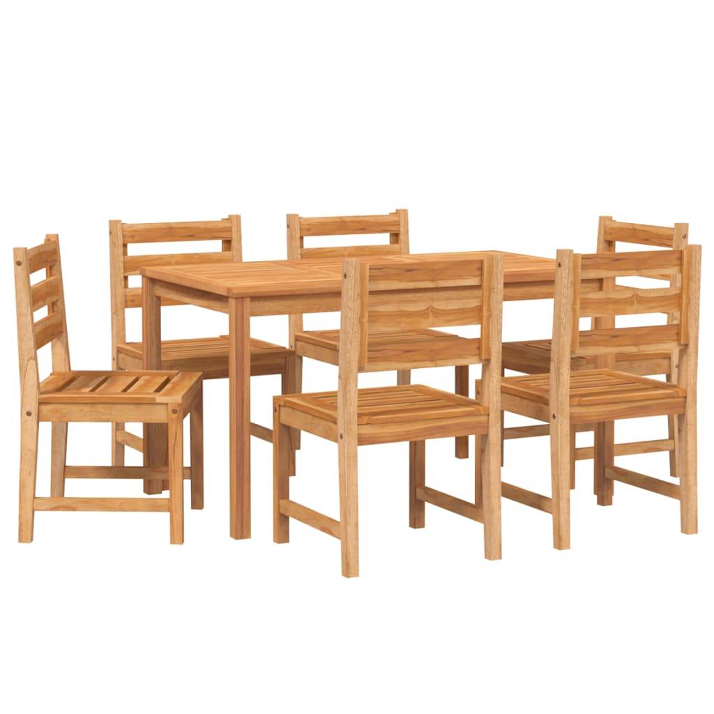 VidaXL 7 Piece Patio Dining Set Solid Wood Teak - Loft&Timber