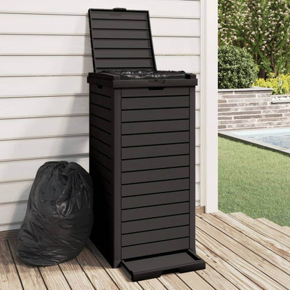 vidaXL Trash Can Garbage Can Trash Bin for Backyard Outdoor Polypropylene - Loft&Timber
