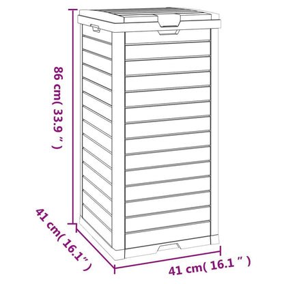 vidaXL Trash Can Garbage Can Trash Bin for Backyard Outdoor Polypropylene - Loft&Timber