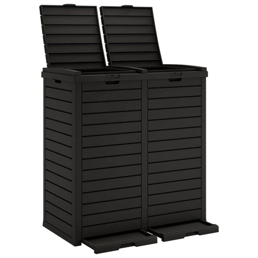 vidaXL Trash Can Garbage Can Trash Bin for Backyard Outdoor Polypropylene - Loft&Timber
