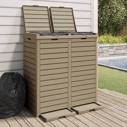 vidaXL Trash Can Garbage Can Trash Bin for Backyard Outdoor Polypropylene - Loft&Timber