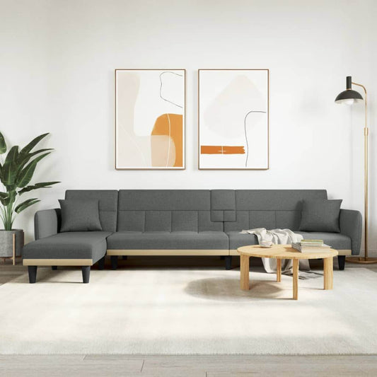 vidaXL Sofa Bed Folding Sleeper Couch Bed Settee Recliner L Shaped Sofa Fabric - Loft&Timber