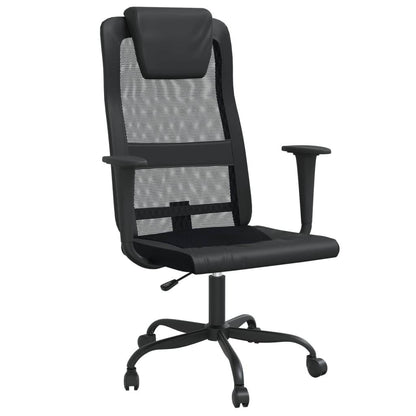 vidaXL Office Chair Office Computer Desk Chair Mesh Fabric and Faux Leather - Loft&Timber