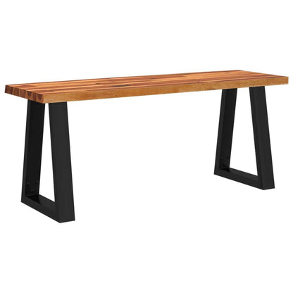vidaXL Bench with Live Edge Dining Bench Living Room Seating Solid Wood Acacia - Loft&Timber