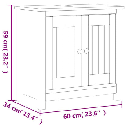vidaXL Bathroom Sink Cabinet Vanity Cabinet Cupboard BERG Solid Wood Pine - Loft&Timber