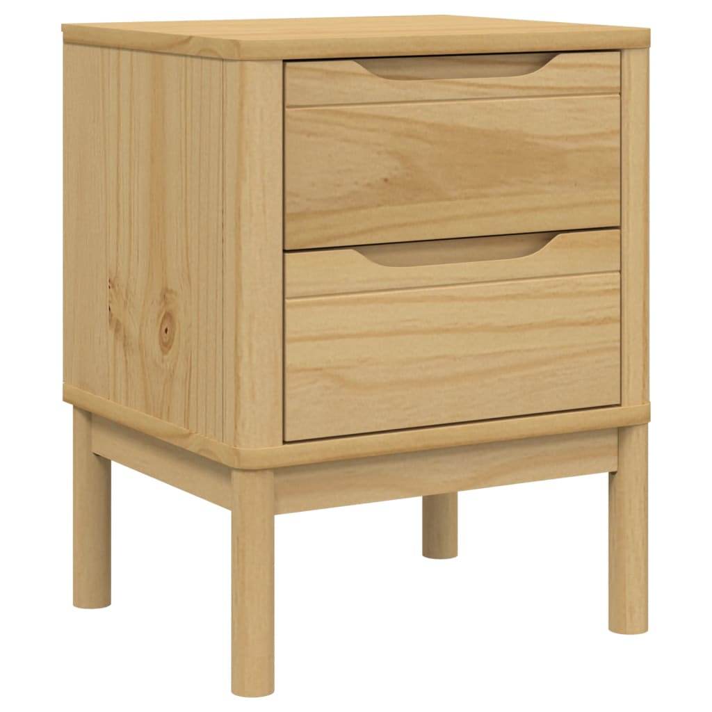 vidaXL Bedside Cabinet Nightstand Side Table Bedroom Furniture Solid Wood Pine - Loft&Timber