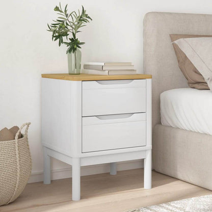 vidaXL Bedside Cabinet Nightstand Side Table Bedroom Furniture Solid Wood Pine - Loft&Timber