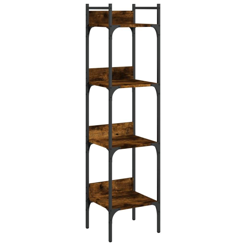 vidaXL Bookshelf 4-Tier Bookcase Storage Organizer Office Engineered Wood - Loft&Timber