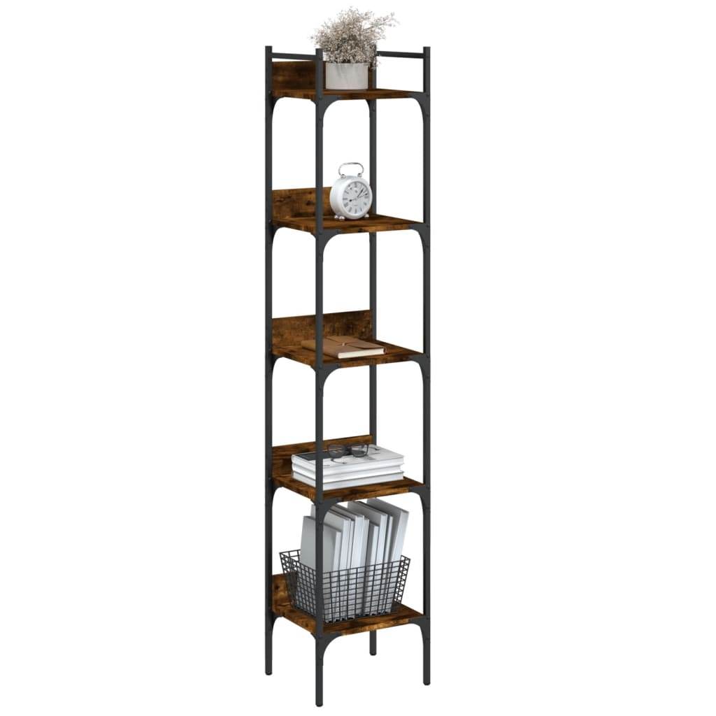 vidaXL Bookshelf 4-Tier Bookcase Storage Organizer Office Engineered Wood - Loft&Timber