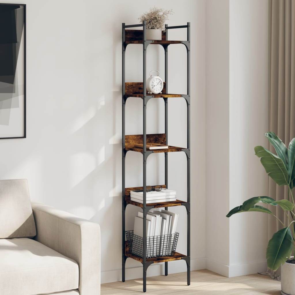 vidaXL Bookshelf 4-Tier Bookcase Storage Organizer Office Engineered Wood - Loft&Timber