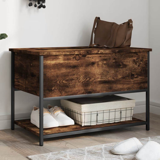 vidaXL Storage Bench Hallway Seat Bench Furniture with Shelf Engineered Wood - Loft&Timber