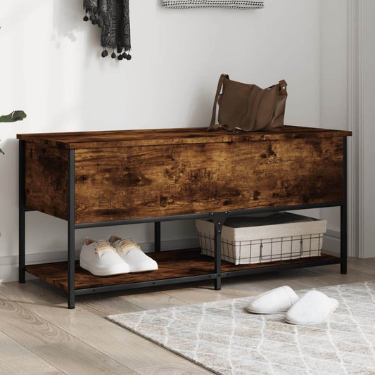 vidaXL Storage Bench Hallway Seat Bench Furniture with Shelf Engineered Wood - Loft&Timber