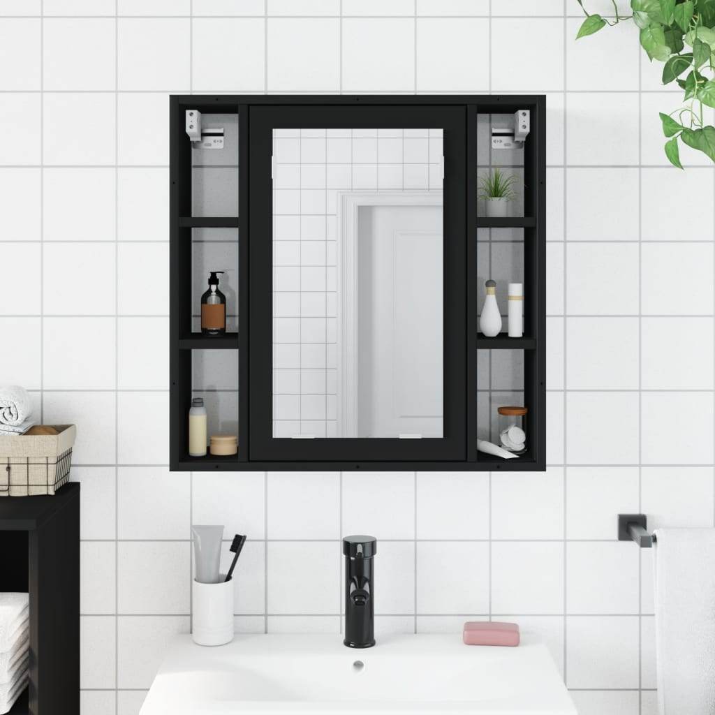 vidaXL Bathroom Mirror Cabinet Washroom Cupboard Furniture Engineered Wood - Loft&Timber