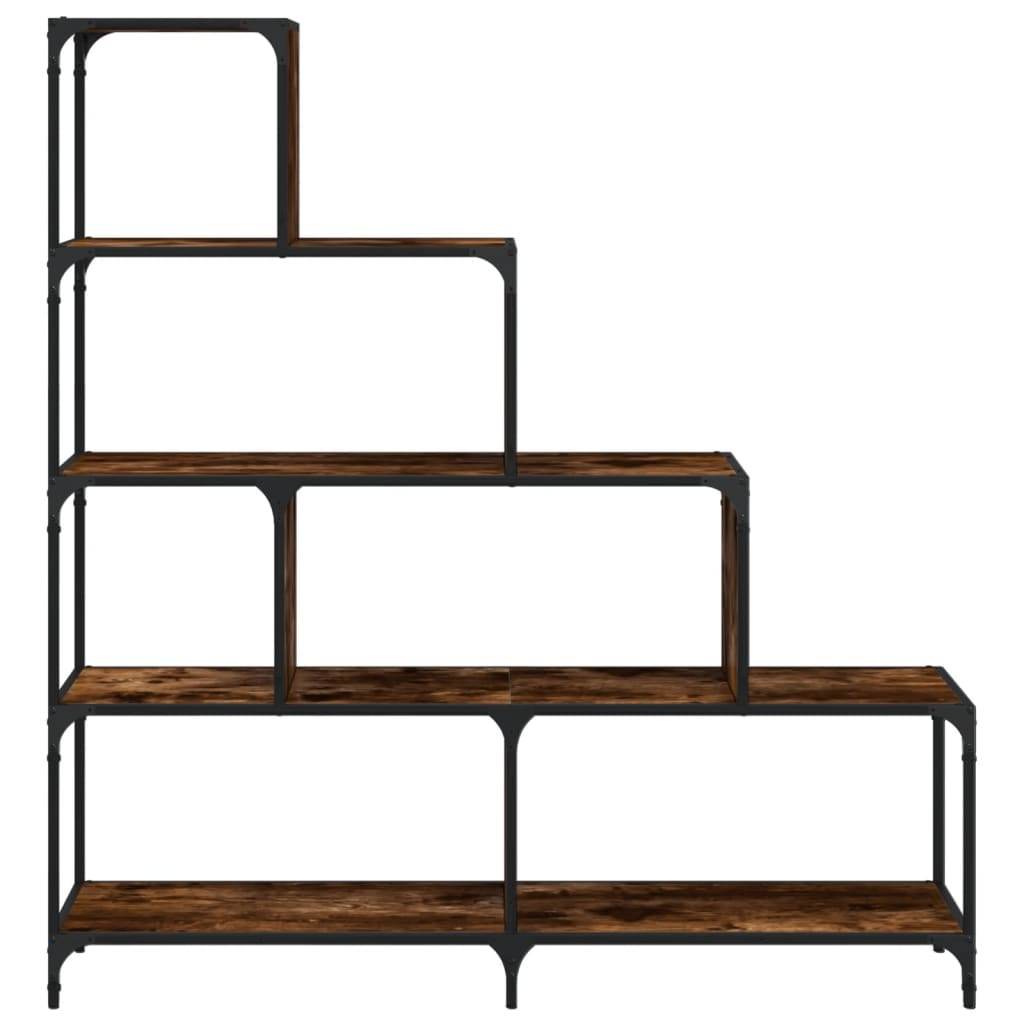 vidaXL Bookcase 4-Stair Storage Bookshelf Display Cabinet Engineered Wood - Loft&Timber