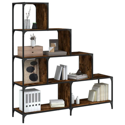 vidaXL Bookcase 4-Stair Storage Bookshelf Display Cabinet Engineered Wood - Loft&Timber