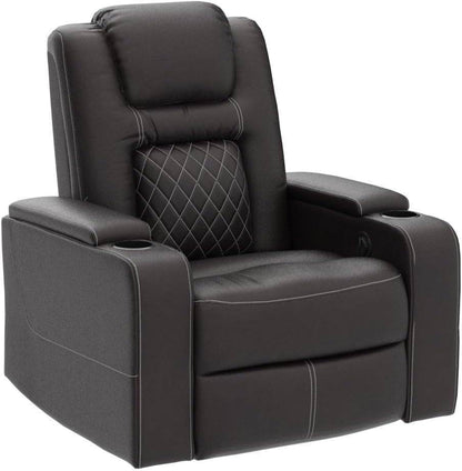 Electric Power Recliner Chair (Brown) - Loft&Timber
