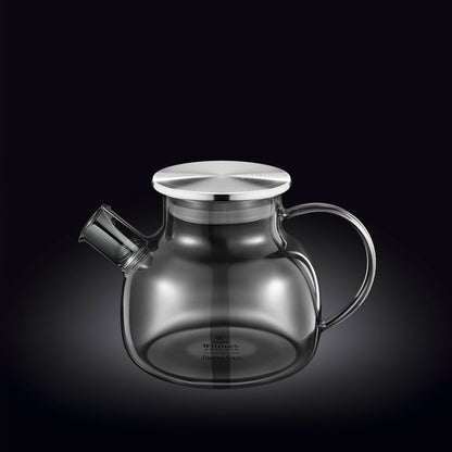 Smoky Grey Thermo Glass Teapot 32 Fl Oz | High temperature and shock resistant - Loft&Timber