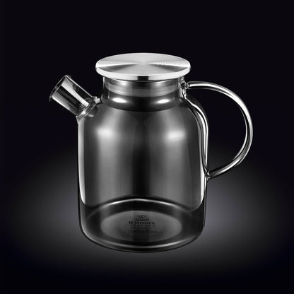Smoky Grey Thermo Glass Teapot 54 Fl Oz | High temperature and shock resistant - Loft&Timber